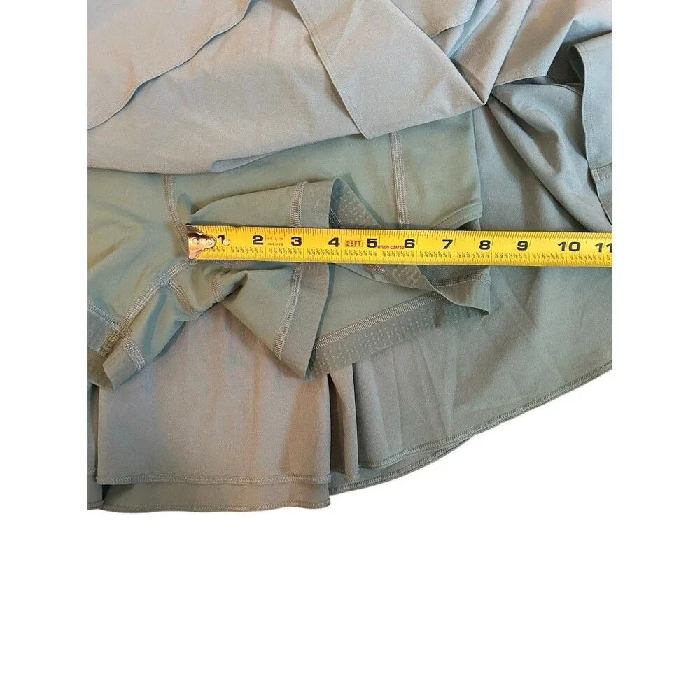 Lululemon Court Rival High Rise Skirt Green Tennis Skort LW8AH4T | Size 8